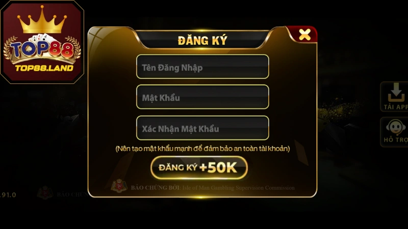 Hướng dẫn cách đăng ký top88